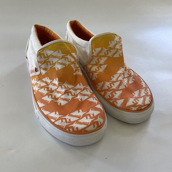 Etnies Sneakers Slip On “Fakie” Skateboarding Shoes‎ Womens Size 7.5 Orange - Picture 1 of 12